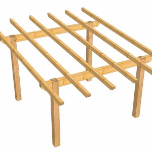 Pergolato In Legno Box Auto o Gazebo - 1 posto